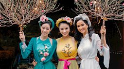 Hoa hậu H’Hen Niê, Khánh Vân cùng dàn mỹ nhân Việt diện áo tứ thân dự tiệc Xuân của Vũ Thu Phương