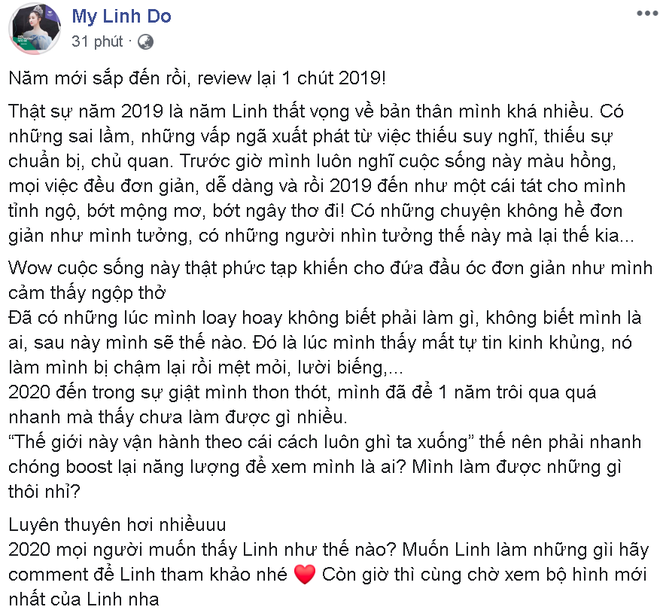 Đỗ Mỹ Linh lột xác ngày cuối năm, trải lòng về một 2019 như cái tát để thôi mơ mộng và bớt ngây thơ - Ảnh 1.