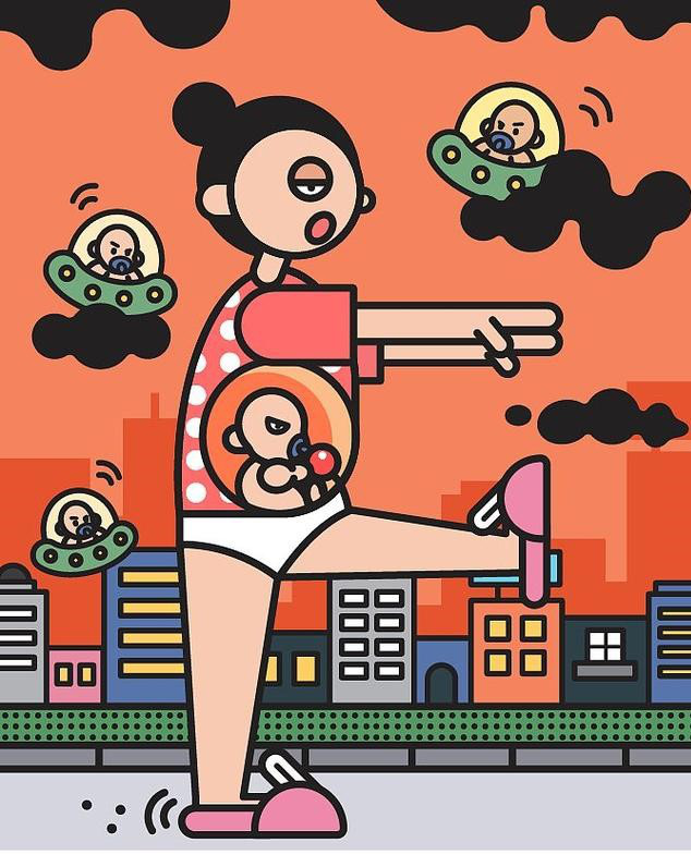 Chia sẻ chân thực về quá trình mang thai và sinh con qua bộ tranh của nữ thiết kế đồ họa Trung Quốc - Ảnh 8.