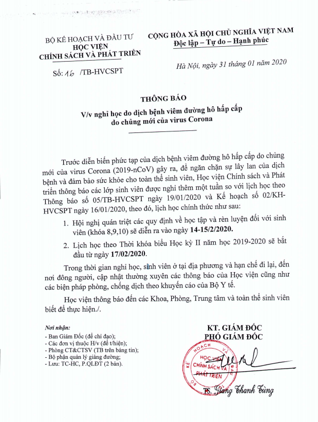 Mới: Danh sách các trường Đại học quyết định cho sinh viên nghỉ thêm 1 tuần nữa đến ngày 17/2   - Ảnh 6.