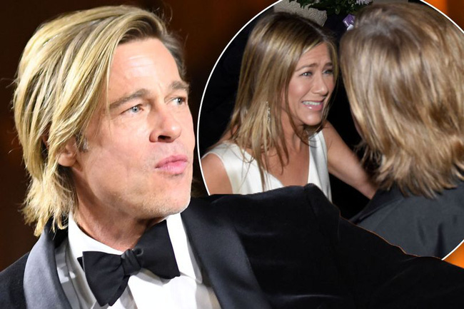 Không có lịch trình tại Oscar năm nay nhưng Jennifer Aniston vẫn bí mật gặp gỡ để chúc mừng việc Brad Pitt nhận giải 