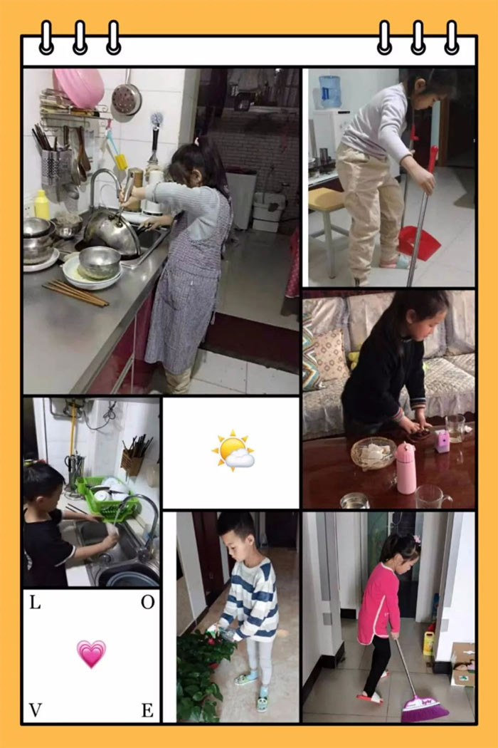 Một trường tiểu học Trung Quốc đưa môn học làm việc nhà vào thời khóa biểu học trực tuyến trong đại dịch Covid-19 - Ảnh 4.