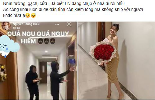 Ninh Dương Lan Ngọc khoe được tặng bó hoa to đùng dịp Valentine, netizen soi ngay được bằng chứng chụp tại nhà riêng của Chi Dân  - Ảnh 1.