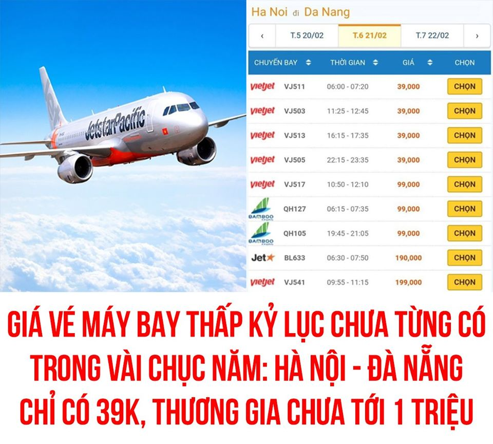 Giá vé máy bay thấp kỉ lục chưa từng có trong cả chục năm trở lại đây, Hà Nội - Đà Nẵng chỉ còn 199.000 đồng - Ảnh 4.