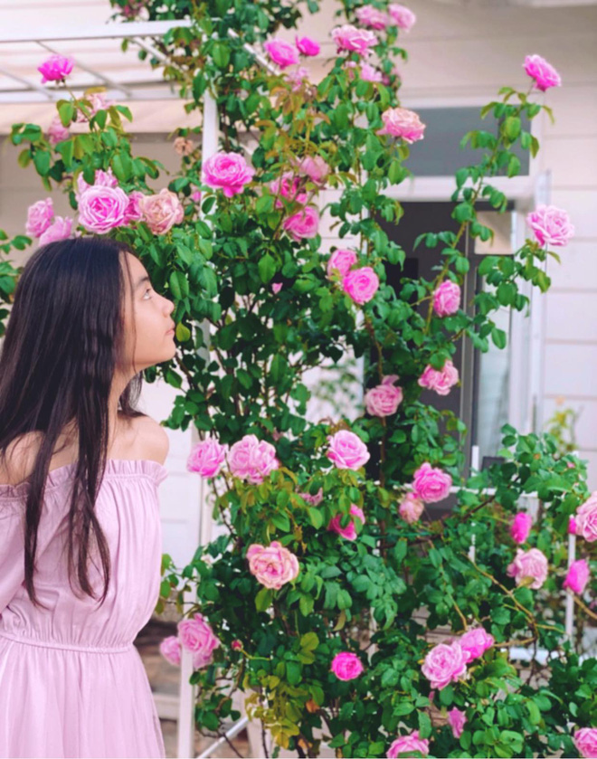 Khí chất hoa hậu tương lai: Lọ Lem con gái MC Quyền Linh đứng trong vườn nhà chụp ảnh thôi mà cứ như photoshoot chuyên nghiệp - Ảnh 2.