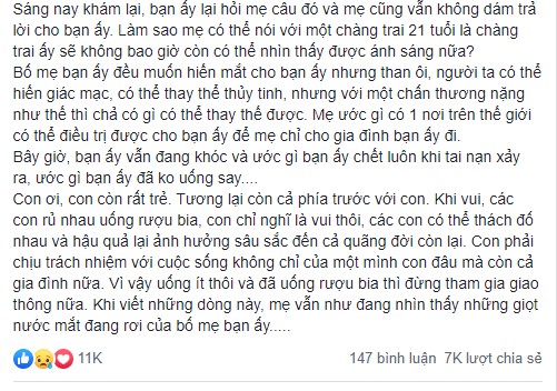 Chàng trai 21 tuổi nhập viện vì tai nạn và câu hỏi 