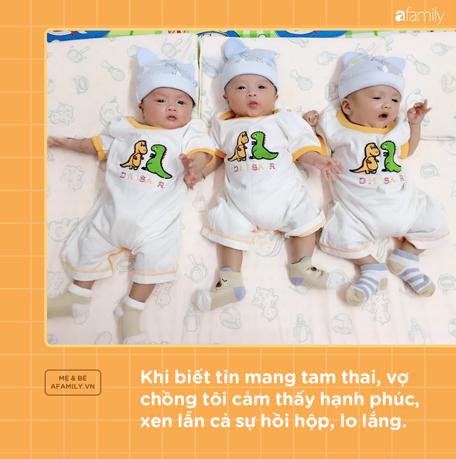 Bà mẹ 9x kể hành trình sinh ba: Mang thai đi không nổi, đẻ xong phải huy động 4 người để chăm 3 con - Ảnh 4.