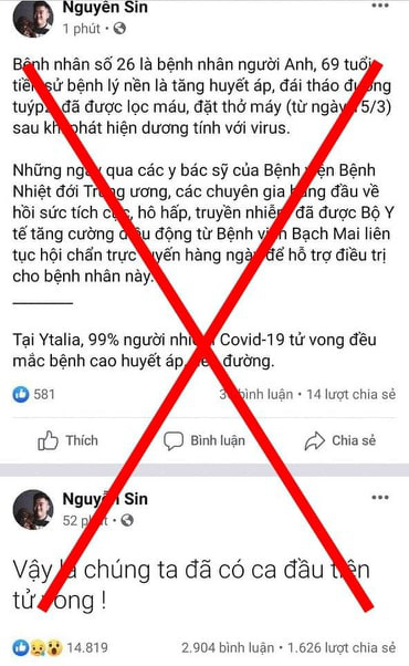 Chống tin giả: Bộ Y tế bác tin có 1 người nhiễm Covid-19 đã tử vong - Ảnh 1.