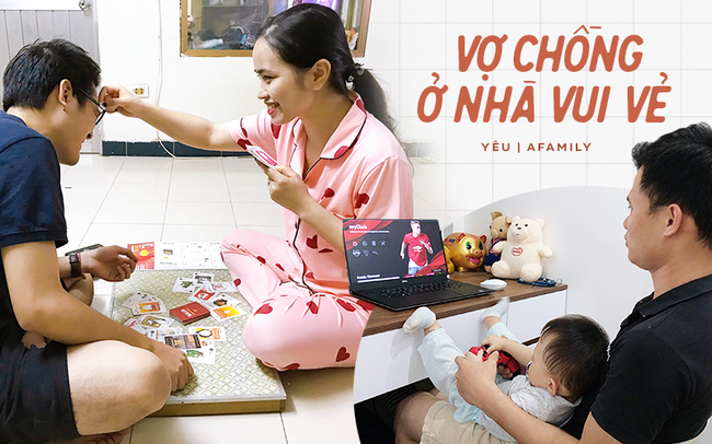 Vợ chồng trẻ và những ngày ở nhà vì dịch: Chỉ vài ngày mà chồng trông con thành thạo, chồng trổ tài nấu nướng đảm đang theo 