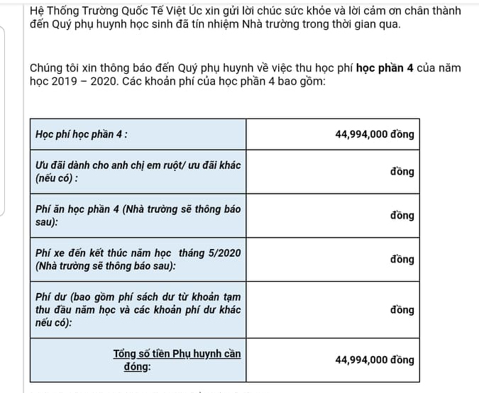 Sau thông báo thu học phí dù tiền đóng trước đó chưa sử dụng đến, Trường Quốc tế có động thái mới nhưng phụ huynh vẫn không thể chấp nhận - Ảnh 1.