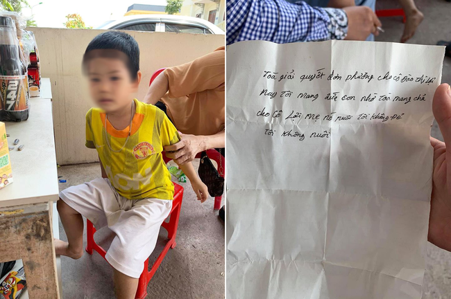 Bắc Giang: Ông bố mang con trai 5 tuổi đến toà bỏ lại rồi ra về để lại dòng chữ 