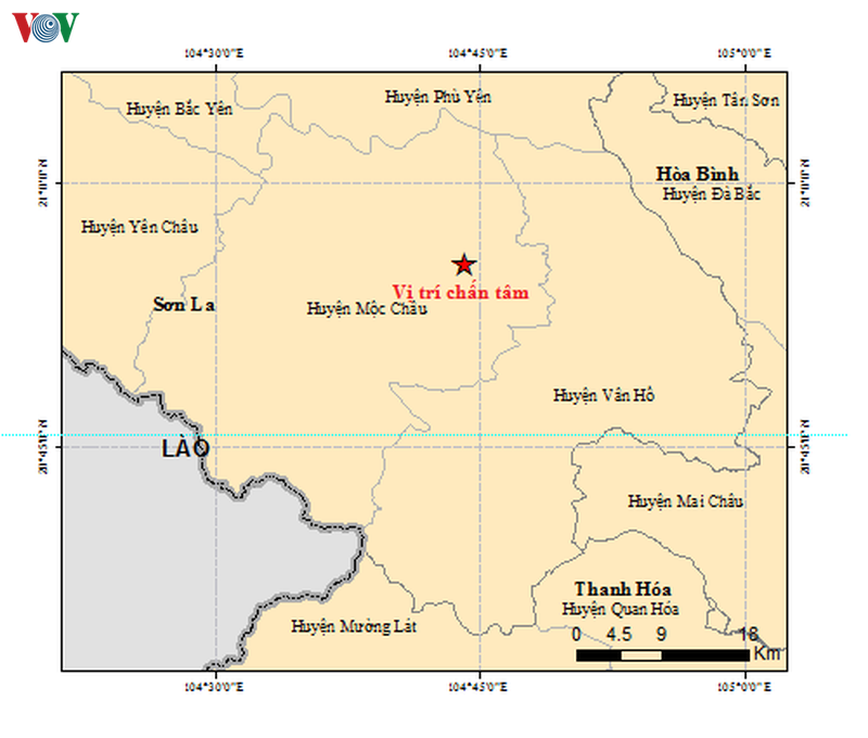 Sáng nay tiếp tục xảy ra 2 trận động đất tại Mộc Châu, Sơn La - Ảnh 1.