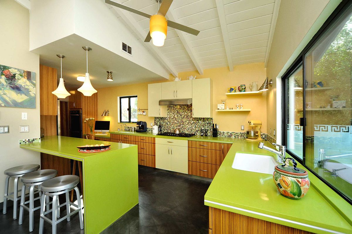 Vàng & xanh lá - sự đột phá cho phòng bếp nhà bạn - Ảnh 4.