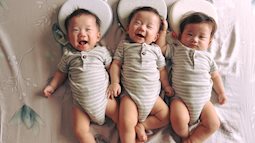 "Tan chảy" với những khoảnh khắc đáng yêu của 3 nhóc sinh ba cùng trứng giống nhau như in, xứng danh "Daehan, Minguk, Manse" phiên bản Việt