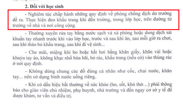 Quy định của Sở GD-ĐT khi học sinh quay lại trường: Phải đeo khẩu trang trong lớp học và đảm bảo giãn cách - Ảnh 3.