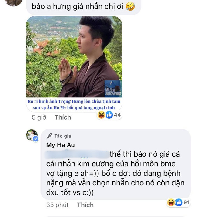 Âu Hà My lên tiếng sau khi bị Trọng Hưng tố “giả sẩy thai”, đồng thời nhắn nhủ chồng cũ: “Trả lại cái nhẫn kim cương hồi môn do mẹ vợ tặng! - Ảnh 4.