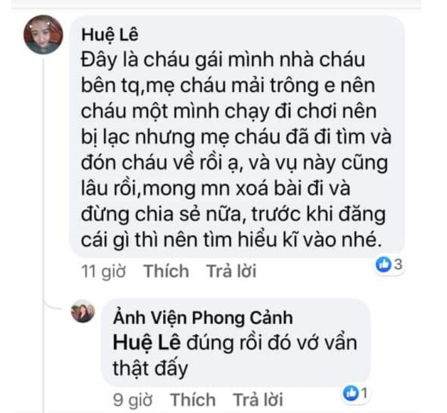 Người thân của bé trong ảnh xác nhận