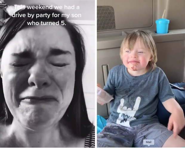 Bày tiệc sinh nhật cho con bị bệnh Down nhưng chỉ có 1 bạn đến dự, bà mẹ quay clip khóc ròng vì thương con thu hút 7 triệu lượt xem - Ảnh 1.