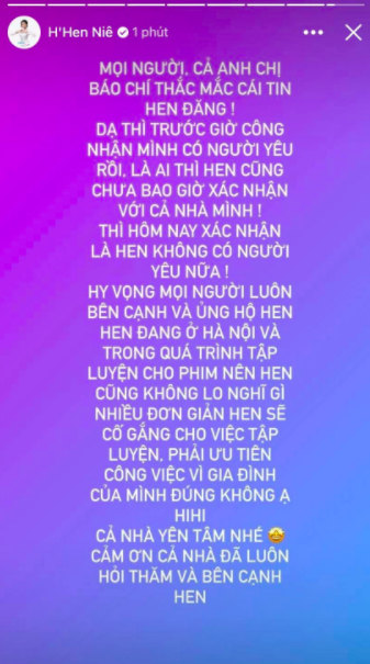 H'Hen Niê chính thức lên tiếng xác nhận đã chia tay bạn trai dù nhiều lần đồn đại chuẩn bị làm đám cưới  - Ảnh 2.