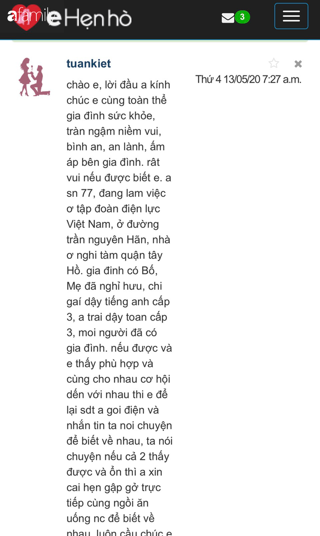 Cùng một nội dung và mang nick này (hiện đã bị xóa) gã đàn ông gửi kết bạn cho rất nhiều trường hợp