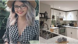 Tự cải tạo lại phòng bếp với chi phí "siêu rẻ", cô gái người Việt khiến chị em "ngả mũ bái phục" vì thành quả đẹp như thuê thợ làm