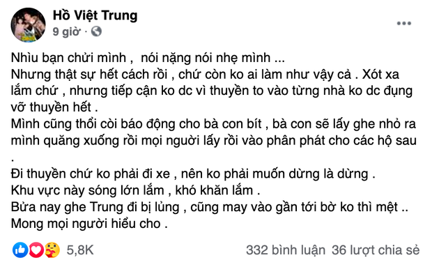 Từ chuyện Hồ Việt Trung quăng hàng cứu trợ: Trước khi chỉ trích, bạn cần phải hiểu cứu trợ vùng lũ khó khăn đến mức nào - Ảnh 4.