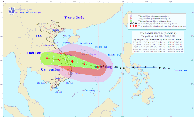 Bão số 9 có thể thổi bay cả người đi bộ - Ảnh 1.