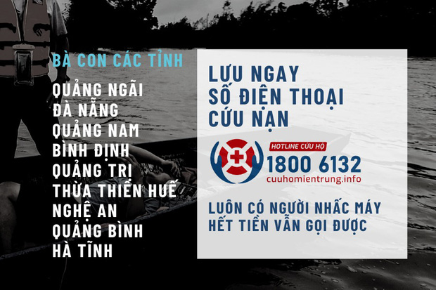 Ngay lúc này, hãy giúp nhau chia sẻ hotline cứu hộ cứu nạn: 1800 6132 đến bà con chịu ảnh hưởng của cơn bão số 9 - Ảnh 2.