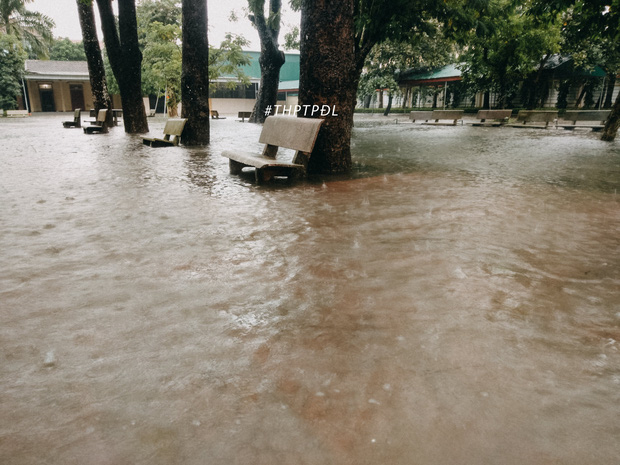 Mưa lớn nhiều ngày biến trường học Nghệ An thành bể bơi, có chỗ ngập sâu cả mét - Ảnh 4.