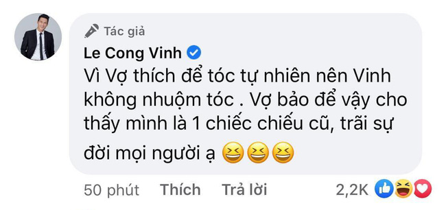 Ai cũng tò mò vì sao Công Vinh tóc bạc trắng dù mới 35 tuổi, hóa ra là vì Thủy Tiên - Ảnh 2.