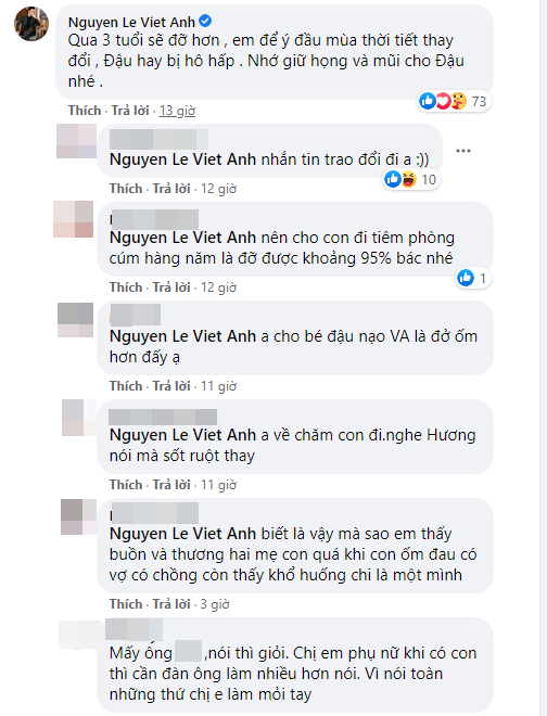 Việt Anh bị nhắc nhở vì vợ cũ đăng ảnh con ốm đi viện mà chỉ để lại bình luận này - Ảnh 3.