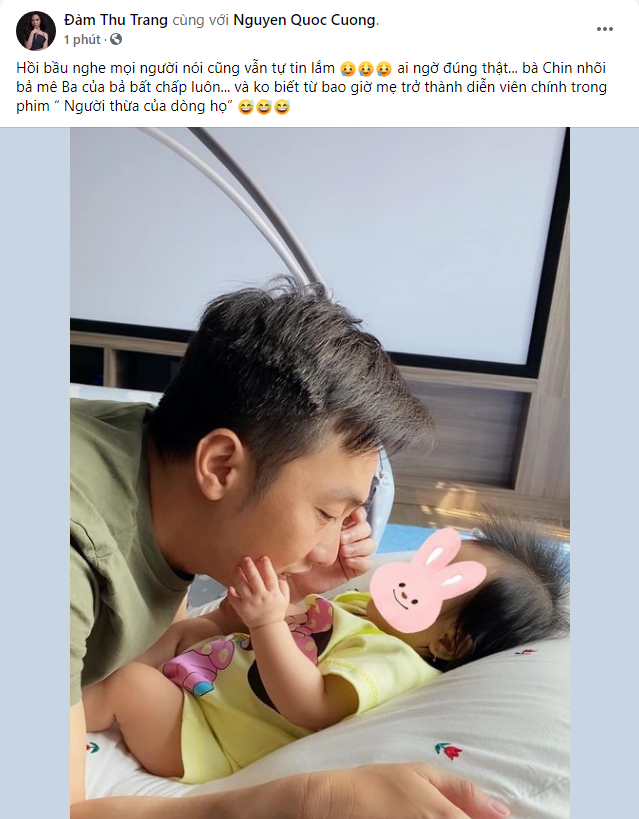 Đàm Thu Trang than thở đã trở thành người thừa của gia đình chỉ sau gần 4 tháng sinh con - Ảnh 2.