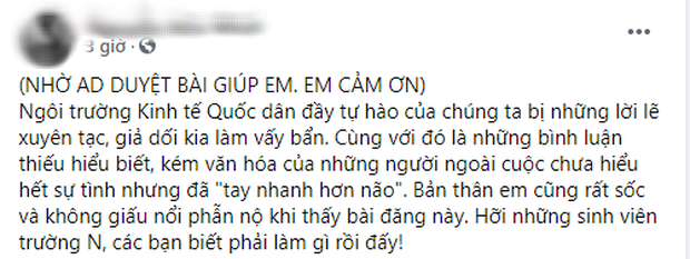 Sinh viên NEU bênh vực Đỗ Hà, kêu gọi report các bài viết phê phán hình ảnh Hoa hậu ngồi còn thầy giáo đứng báo cáo - Ảnh 3.