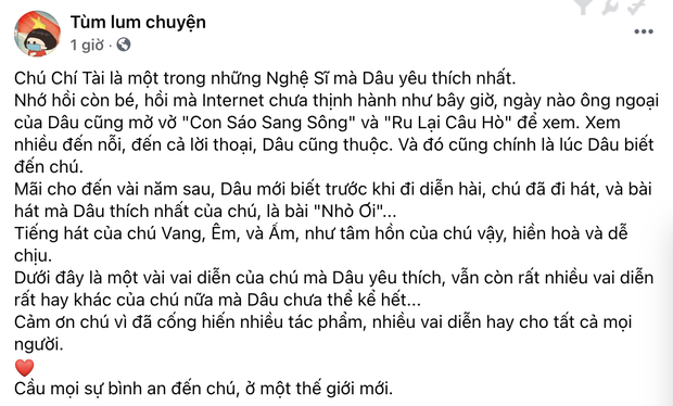 Dân mạng nghẹn ngào chia sẻ những bức tranh vẽ lại từng vai diễn để đời của chú Chí Tài - Ảnh 1.