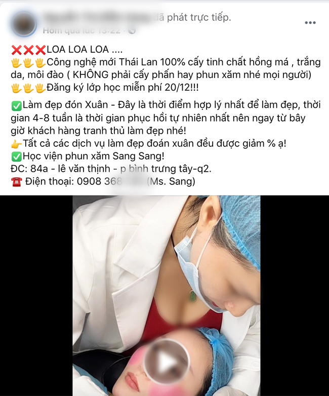 TP.HCM: Làm đẹp gây biến dạng mông, bụng và đổi màu da, học viện phun xăm Sang Sang bị đóng cửa 4.5 tháng - Ảnh 4.