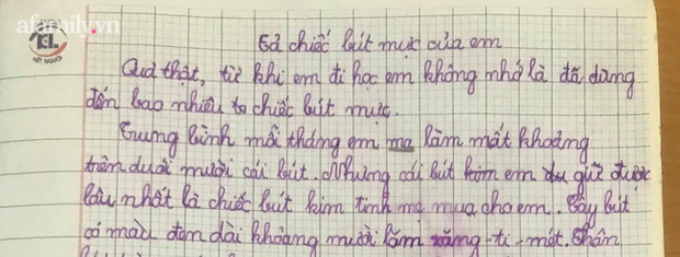 Học sinh làm văn kể Mỗi tháng em mất 10 cây bút, đặc biệt câu chốt mới khiến dân tình ôm bụng cười - Ảnh 1.