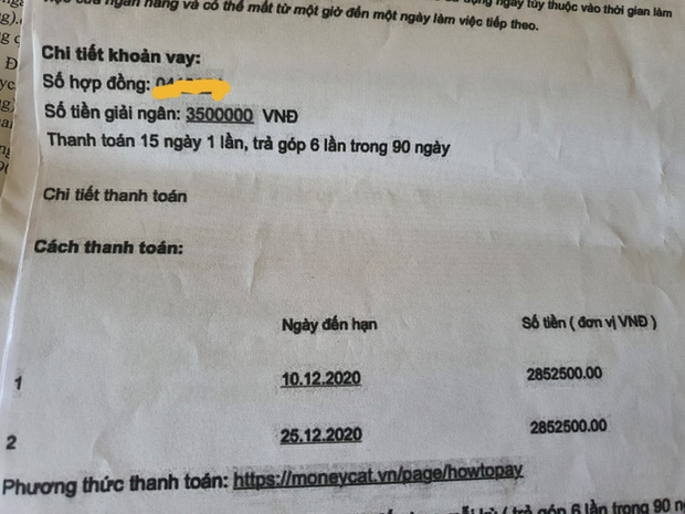  Sốc: Vay trực tuyến 3,5 triệu đồng, phải trả hơn 17,1 triệu đồng trong 90 ngày  - Ảnh 1.