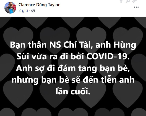 NS Hùng Sùi - bạn thân cố NS Chí Tài đột ngột qua đời vì Covid-19 - Ảnh 2.