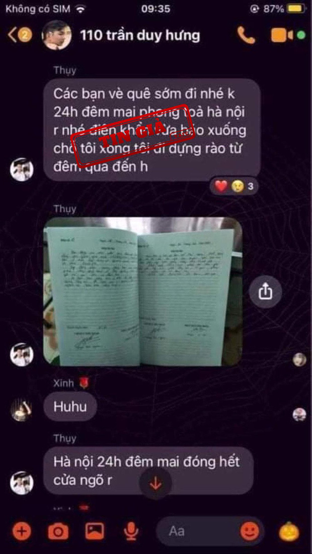 “Hà Nội sắp bị phong toả do dịch Covid-19” là tin thất thiệt, sẽ xử lý nghiêm người đăng tin - Ảnh 1.