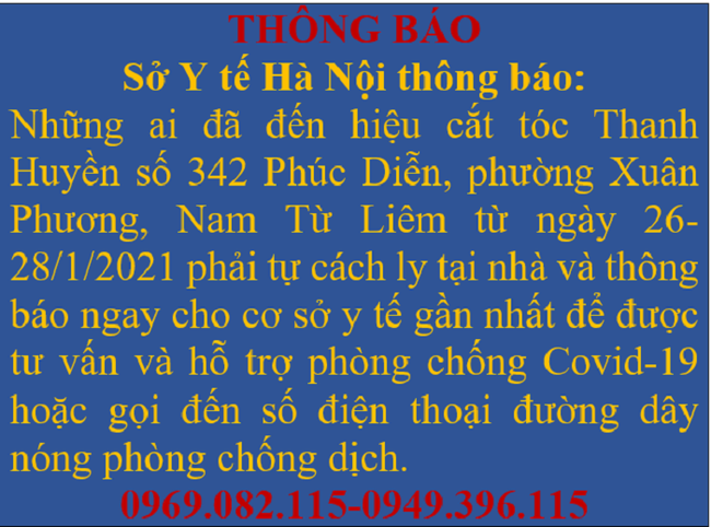 Hà Nội: Thêm một phụ nữ làm nghề cắt tóc, gội đầu nhiễm Covid-19 - Ảnh 1.