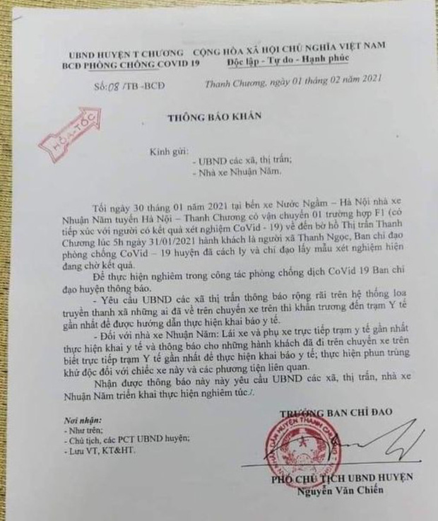 Hỏa tốc tìm hành khách đi cùng F1 từ Hà Nội về Nghệ An trong đêm  - Ảnh 1.