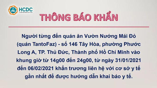 Thông báo khẩn: TP HCM truy tìm người từng đến 2 địa điểm ở Gò Vấp và Thủ Đức - Ảnh 1.