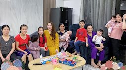 Hằng Túi khoe ảnh Tết đoàn viên với 6 bé cưng của mình, nhưng hình ảnh 5 bà giúp việc tươi cười mới là chi tiết đáng chú ý