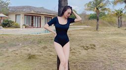 Hình ảnh diện đồ bơi khoe body hiếm hoi của Đàm Thu Trang sau khi sinh con đầu lòng