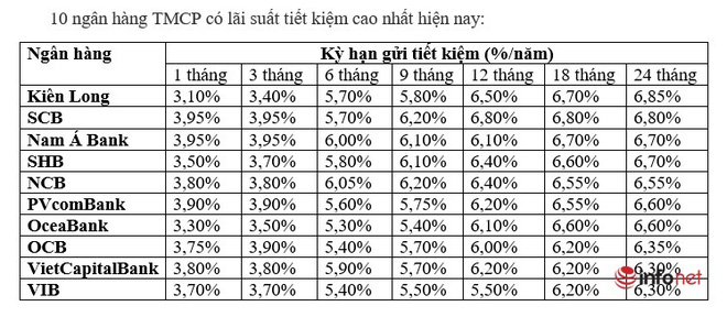 10 ngân hàng TMCP trả lãi suất tiết kiệm cao nhất hiện nay là ngân hàng nào? - Ảnh 1.