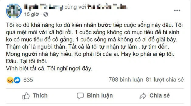 Xôn xao dòng chia sẻ cuối cùng của nam thanh niên nhảy từ tầng thượng khách sạn trên phố Hà Nội: “Vĩnh biệt tất cả. Tôi nghỉ ngơi đây” - Ảnh 1.