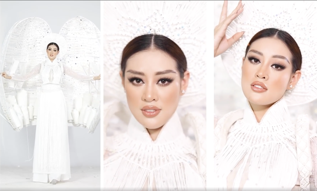 Ngắm trọn vẹn quốc phục Khánh Vân sẽ diện ở đêm Bán kết Miss Universe 2020: Cầu kỳ đến mức bị thương, nhưng tôn visual đỉnh cao - Ảnh 7.