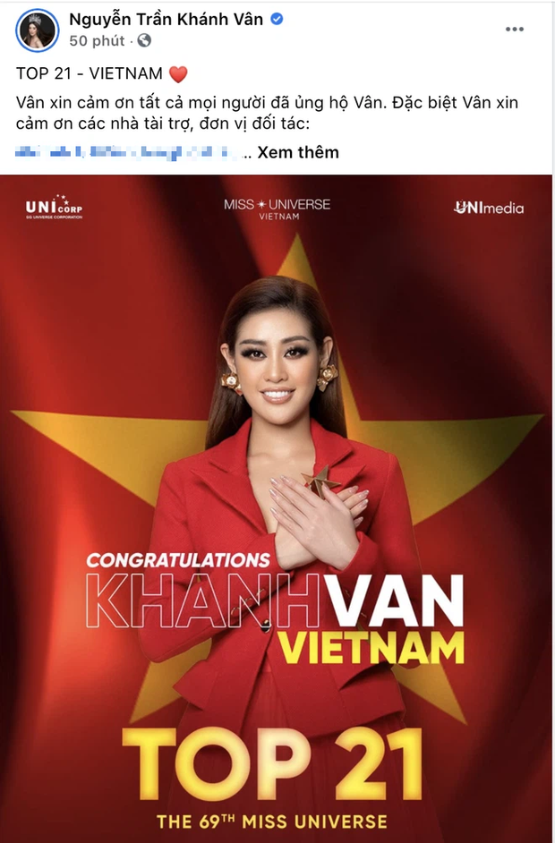 Khánh Vân đã có chia sẻ đầu tiên sau khi bị loại khỏi Top 10 Miss Universe 2020 - Ảnh 2.