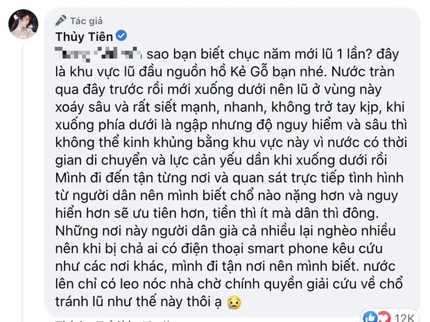 Thuỷ Tiên đáp trả netizen kém duyên khi soi mói chuyện từ thiện, giải thích cặn kẽ về lý do chọn địa điểm xây nhà chống lũ - Ảnh 2.