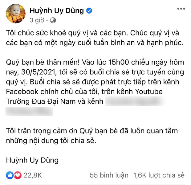 Đại chiến chưa ngừng, đại gia Dũng lò vôi thông báo livestream vào chiều nay: Liệu có liên quan đến Vbiz không đây? - Ảnh 2.